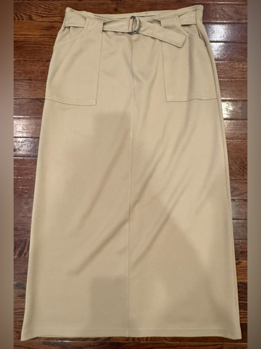 Vintage Y2K 90s Khaki Utility Pencil Skirt USA Union Tag Cinch Waist Khaki Tan M